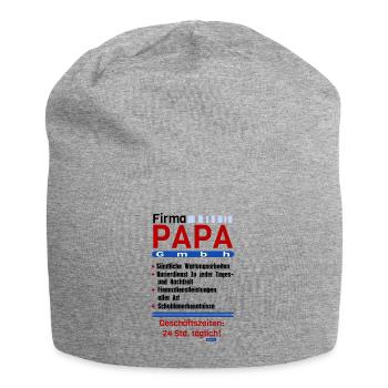 Papa GmbH 4 HARIZ Papa Vatertag Geschenk - Jersey-Beanie - Grau meliert - Vorne