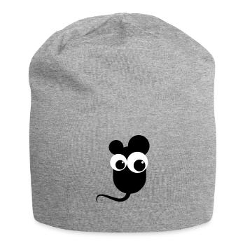 Maus - Jersey-Beanie - Grau meliert - Vorne