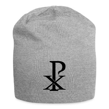 Christusmonogramm - Jersey Beanie - heather grey - Front