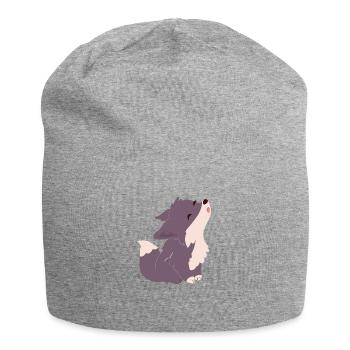 Loup doux - Bonnet en jersey - gris chiné - Devant
