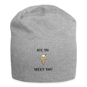 De la glace pour vous rencontrer une idée de cadeau de crème glacée sucrée - Bonnet en jersey - gris chiné - Devant