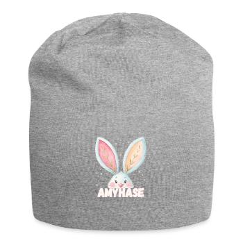 Nom Amy Lapin Amyhase Nom de l’animal - Bonnet en jersey - gris chiné - Devant