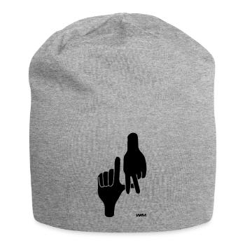 los angeles signe de la main par wam - Bonnet en jersey - gris chiné - Devant