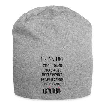 Erzieherin - Jersey-Beanie - Grau meliert - Vorne