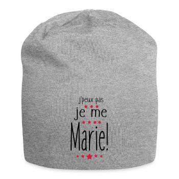 Je Me MARIe,citations,message,mariage - Bonnet en jersey - gris chiné - Devant
