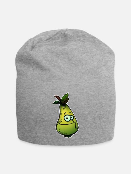 Lustige Birne Cartoon Shirt - Jersey-Beanie - Grau meliert