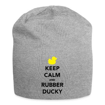 Keep Calm and Rubber Ducky - Jersey Beanie - heather grey - Front