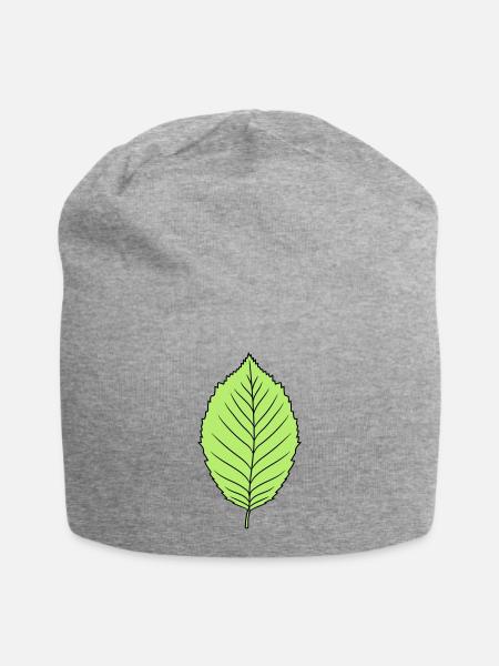 hêtre feuille arbre plante forme clip art conception forêt - Bonnet en jersey - gris chiné