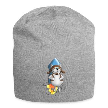 New Beginning - Rocket - Comic - Jersey Beanie - heather grey - Front