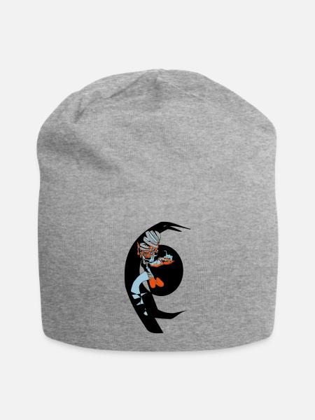 Geist - Jersey-Beanie - Grau meliert