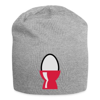 œuf - Bonnet en jersey - gris chiné - Devant