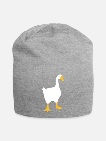 Sehr böse weiße Gans - Jersey-Beanie - Grau meliert