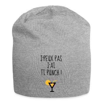 Guadeloupe / 971 / Guadeloupéen / Guadeloupéenne - Bonnet en jersey - gris chiné - Devant
