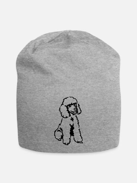 Pudel - Jersey-Beanie - Grau meliert