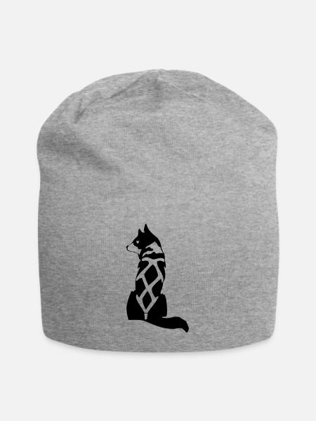 Yukon Quest - Schlittenhund (1) - Jersey-Beanie - Grau meliert