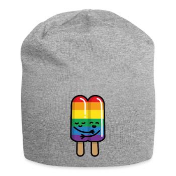 Crème glacée Gay Couple Rainbow Flag LGBT Gay Pride - Bonnet en jersey - gris chiné - Devant