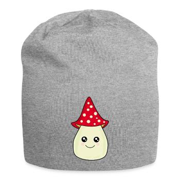 Kawaii Pilz Kawaii Chibi Kawaii Manga - Jersey-Beanie - Grau meliert - Vorne