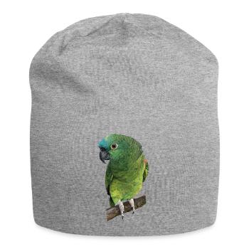 L’amazone à front bleu - Bonnet en jersey - gris chiné - Devant