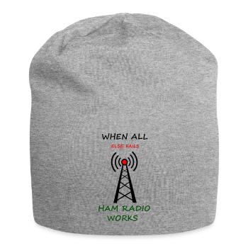 Quand tout le reste échoue la radio amateur fonctionne v1 - Bonnet en jersey - gris chiné - Devant