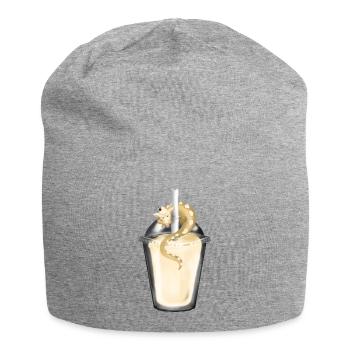 Milkshake with dragon - Jersey Beanie - heather grey - Front