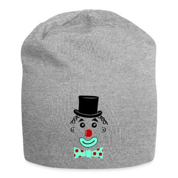 Sourire de clown - Bonnet en jersey - gris chiné - Devant