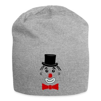 Sourire de clown - Bonnet en jersey - gris chiné - Devant