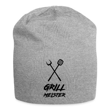 grillmeister - Jersey-Beanie - Grau meliert - Vorne
