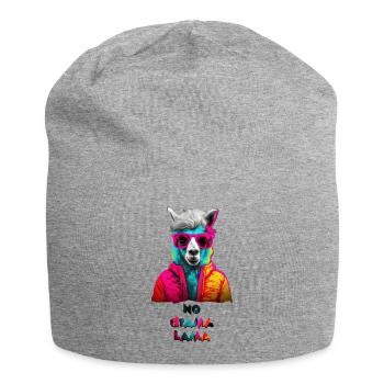 No drama lama / your Alpaka - Jersey-Beanie - Grau meliert - Vorne