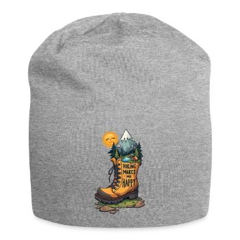La randonnée me rend heureux - Bonnet en jersey - gris chiné - Devant