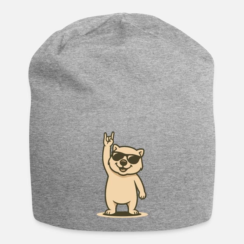 Rockin’ Wombat - Jersey-Beanie - Grau meliert