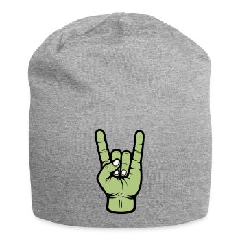 Signe de jupe de main de fête - Bonnet en jersey - gris chiné - Devant