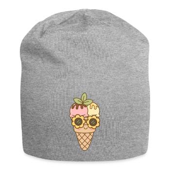 Eis - Jersey-Beanie - Grau meliert - Vorne