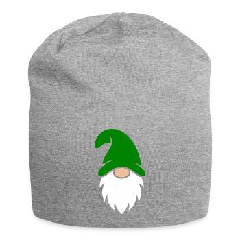 Smaragd-Zwerg Garten-Charme - Jersey-Beanie - Grau meliert - Vorne