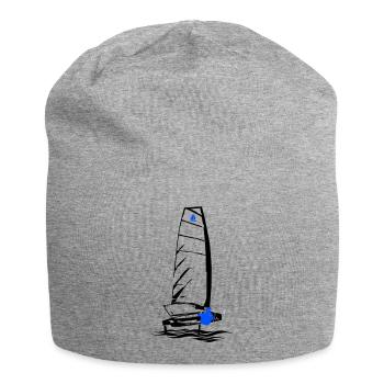 Foiling Moth Sailboat Foil Sailing Dinghy Moth - Jersey Beanie - heather grey - Front