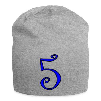 5. JUBILÄUM. 5 JAHRE. 5. JUBILÄUM - Jersey-Beanie - Grau meliert - Vorne
