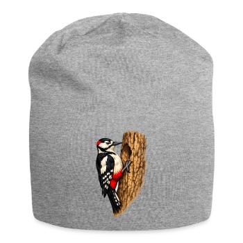 Pic dans un arbre - Bonnet en jersey - gris chiné - Devant