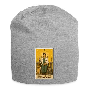 Tierarzt | Tiere Beruf Tarot - Jersey-Beanie - Grau meliert - Vorne