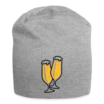Pilsglas Schlank (Bier / Pils / Biertulpe / 2C) - Jersey-Beanie - Grau meliert - Vorne