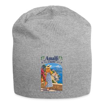 Amalfi Coastal Vue: Robe estivale - Bonnet en jersey - gris chiné - Devant