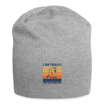 Raton laveur - Bonnet en jersey - gris chiné - Devant