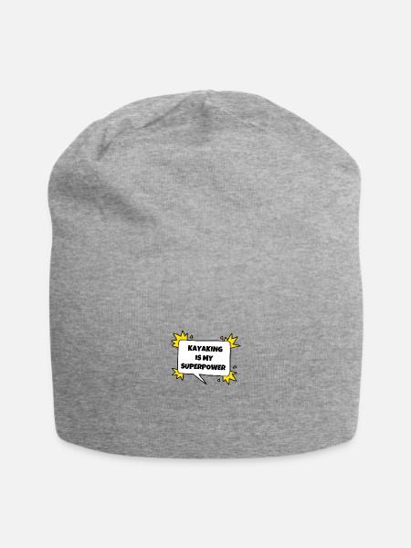 Kajakfahren ist meine Supermacht - Jersey-Beanie - Grau meliert