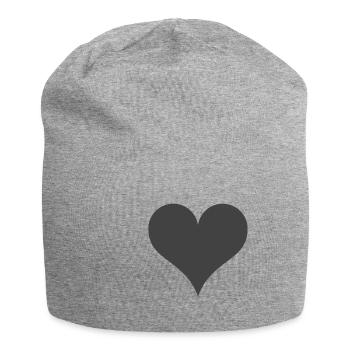 Heart - Jersey-Beanie - Grau meliert - Vorne