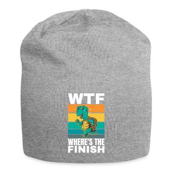 WTF Wo ist das Ziel - Running Runner - Jersey-Beanie - Grau meliert - Vorne
