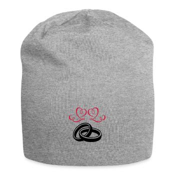 eheringe herzen 002 - Jersey-Beanie - Grau meliert - Vorne