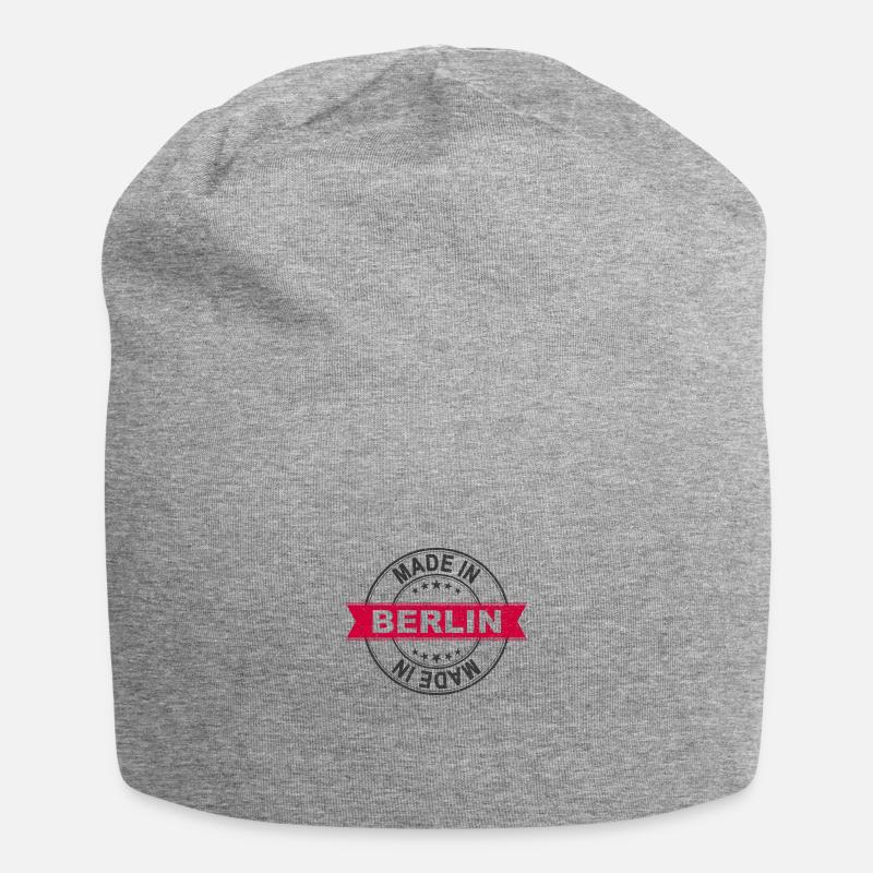 Made in Berlin - Jersey-Beanie - Grau meliert