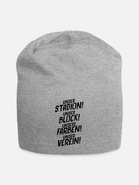 UNSER STADION! UNSER BLOCK! UNSERE FARBEN! - Jersey-Beanie - Grau meliert
