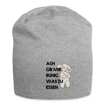 Elefant mit Hunger - Jersey-Beanie - Grau meliert - Vorne