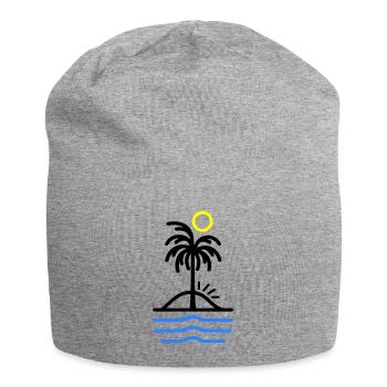 Palm Island - Jersey Beanie - heather grey - Front