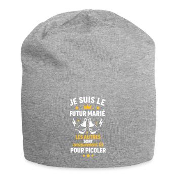 Je suis le futur marié EVG enterrement vie garçon - Bonnet en jersey - gris chiné - Devant