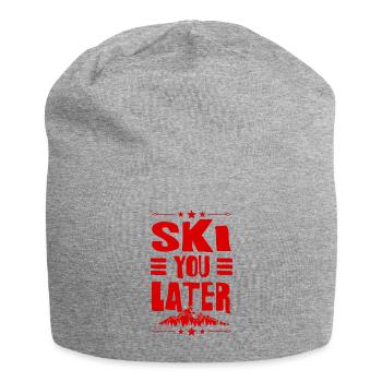 Ski Skiing - Jersey Beanie - heather grey - Front